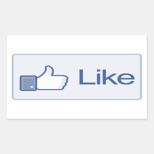 Like Button Rectangular Sticker
