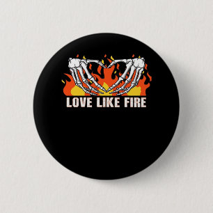 Like Classic - Skeleton Hands Heart  6 Cm Round Badge