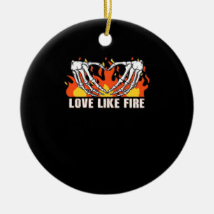 Like Classic - Skeleton Hands Heart Ceramic Tree Decoration