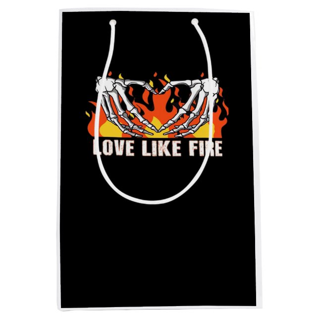 Like Classic - Skeleton Hands Heart  Medium Gift Bag (Front)