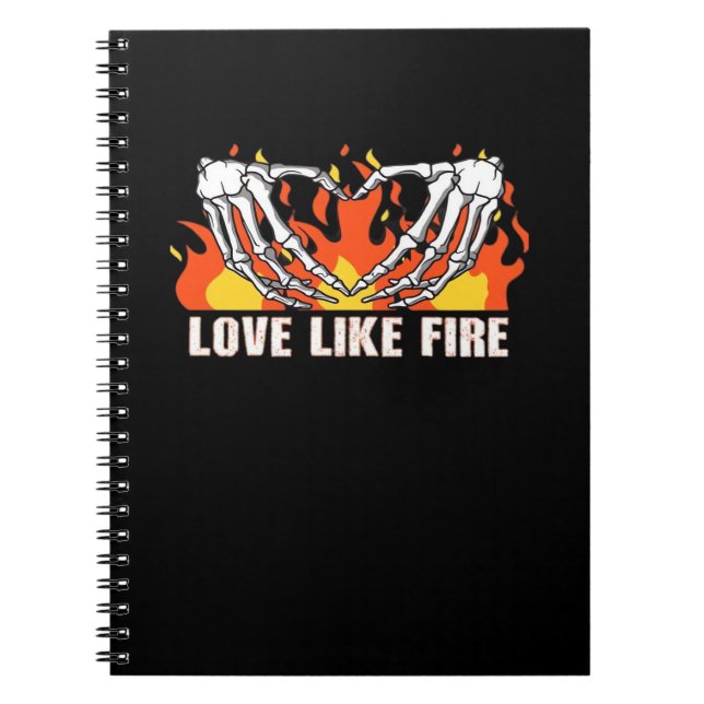 Like Classic - Skeleton Hands Heart  Notebook (Front)