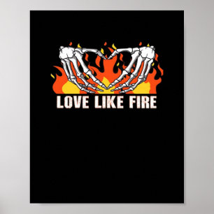 Like Classic - Skeleton Hands Heart Poster