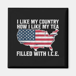 Like Country How Like Tea Filled with ICE Magnet