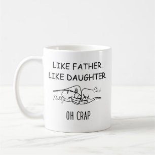 Like father like daughter fist bump coffee mug