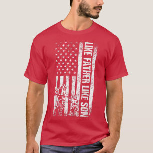 Like Father Like Son Dirt Bike Dad Motocross Fathe T-Shirt
