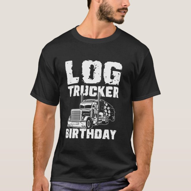 Like Father Like Son Log Tree Trucker T-Shirt (Front)