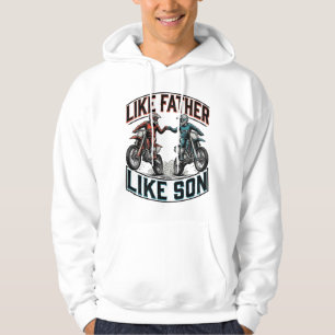 Like Father Like Son Motocross Vintage Vector Shir Hoodie