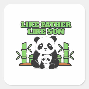 Like Father Like Son Square Sticker