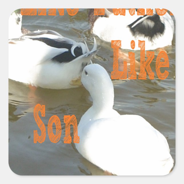 Like Father Like Son. Square Sticker (Front)