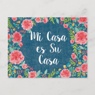 Like Frida VIII   Mi Casa es Su Casa Postcard
