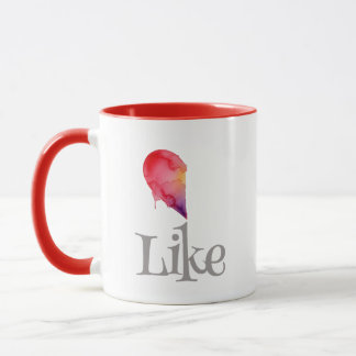 Like - half heart mug