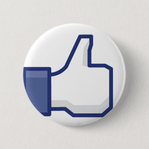 Like Hand - FB Thumbs Up 6 Cm Round Badge
