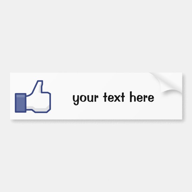 Like Hand - FB Thumbs Up Bumper Sticker (Front)