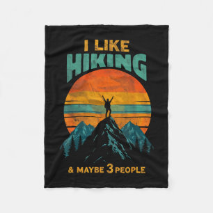 Like hiking & maybe 3 people funny hiker fleece blanket