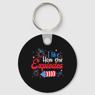 Like How She Explodes Fireworks Funny Couple 4th O Key Ring
