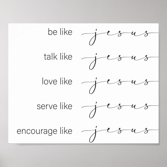 Like Jesus Poster (Front)