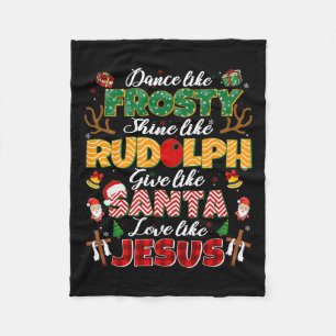 Like Jesus Santa Christmas Christian Religious Xma Fleece Blanket