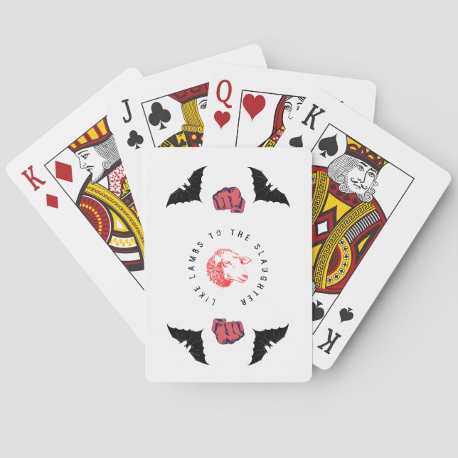 Like Lambs to the Slaughter (Knuckles and Bats) Playing Cards (Back)