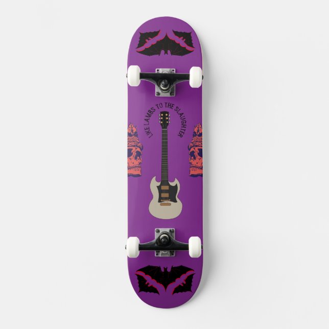 Like Lambs To The Slaughter (Skull Crown) Skateboard (Front)