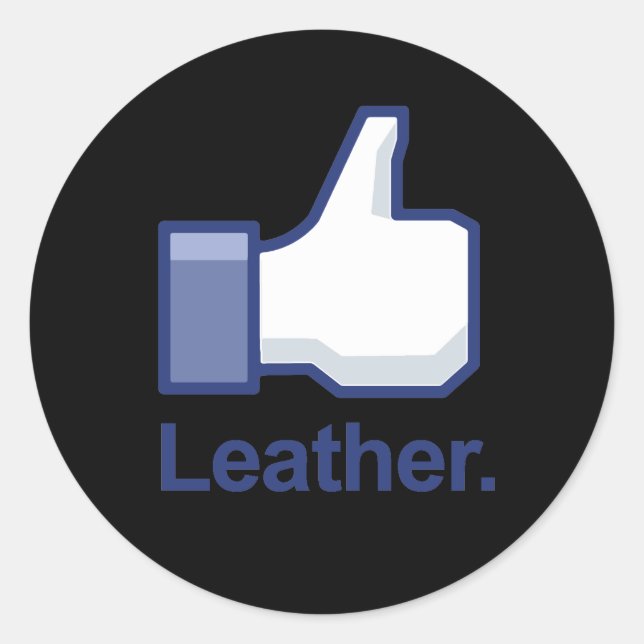 Like Leather Classic Round Sticker (Front)