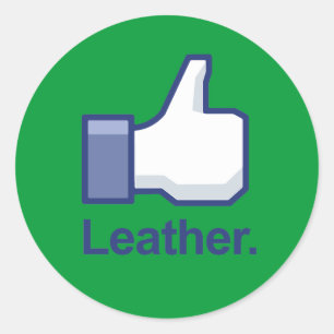 Like Leather Classic Round Sticker