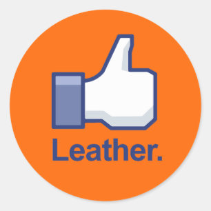 Like Leather Classic Round Sticker