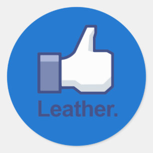 Like Leather Classic Round Sticker