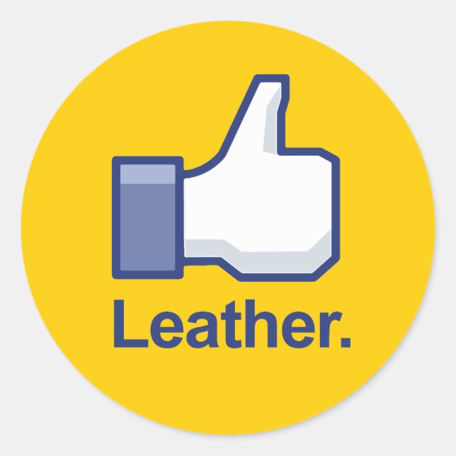 Like Leather Classic Round Sticker (Front)