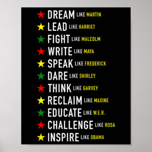 Like Martin Lead Like Harriet Black History Month  Poster