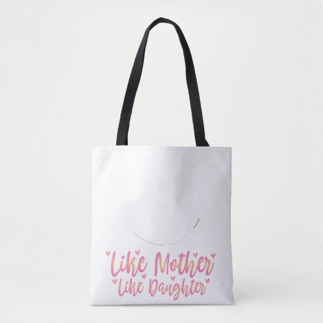 Like Mother Like Daughter, Personalised Mum Gift Tote Bag (Front)
