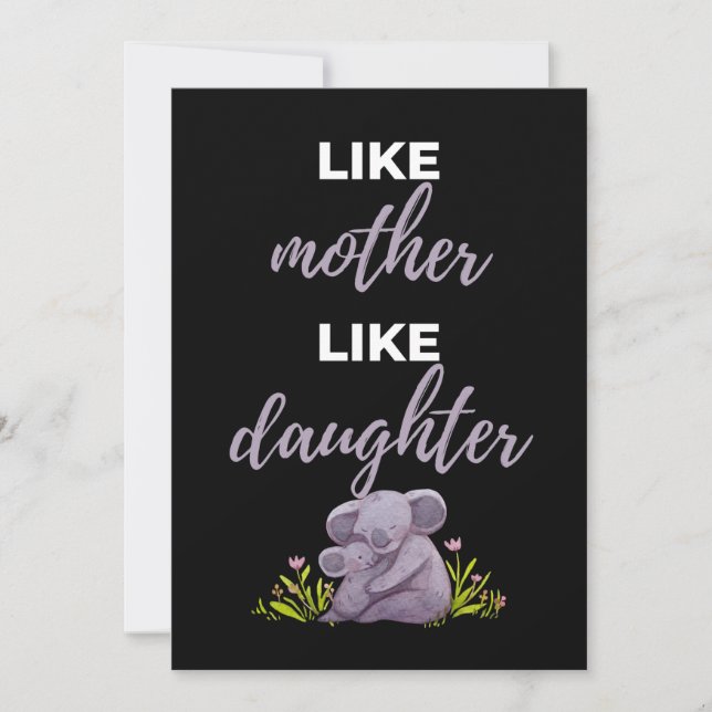 Like Mother Like Daughter Thank You Card (Front)