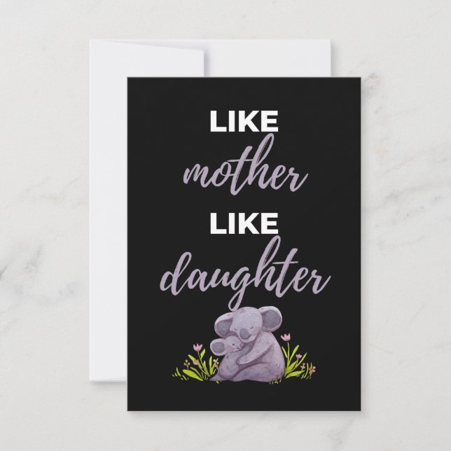 Like Mother Like Daughter Thank You Card (Front)