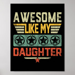 Like My Daughter Gifts Dad Men Father Fathers Day Poster