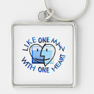 Like one Man With one Heart.png Key Ring