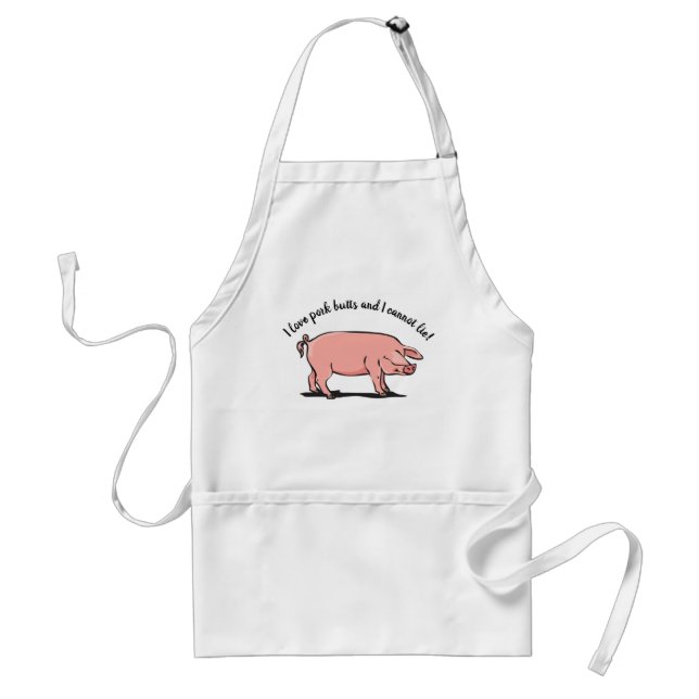 "Like Pig butts.."Apron with Pig Standard Apron (Front)