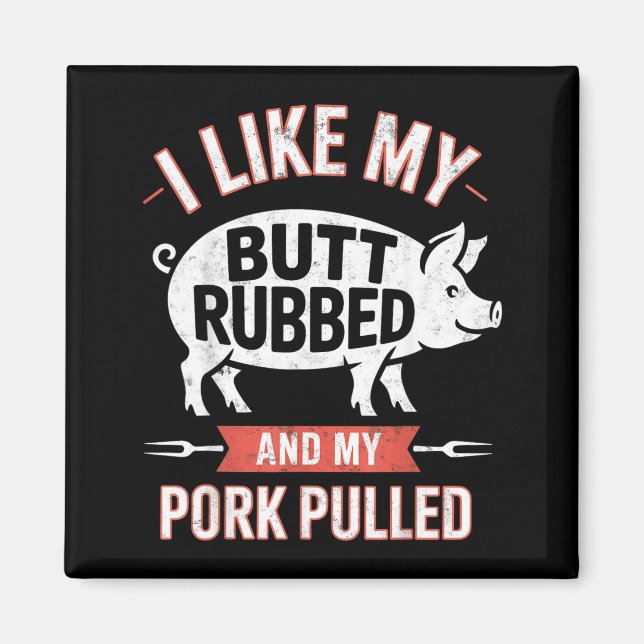 Like Racks Big Butt Rubbed Rk Pulled Bbq Lover 3 Magnet (Front)