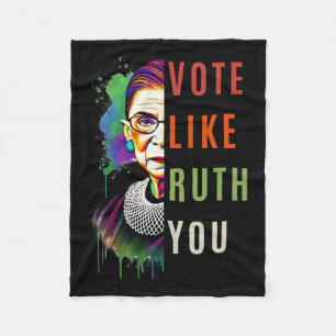 Like Ruth Sent You Colourful Feminist Art Fleece Blanket