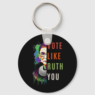 Like Ruth Sent You Colourful Feminist Art Key Ring