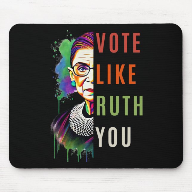 Like Ruth Sent You Colourful Feminist Art  Mouse Mat (Front)