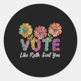 Like Ruth Sent You Shirt Uterus Feminist Lgbt For Classic Round Sticker