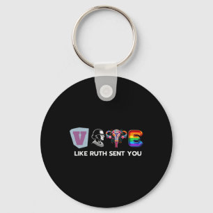 Like Ruth Sent You - Uterus Flowers Feminist Lgbt Key Ring