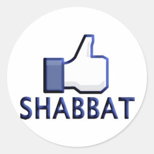 Like Shabbat Classic Round Sticker