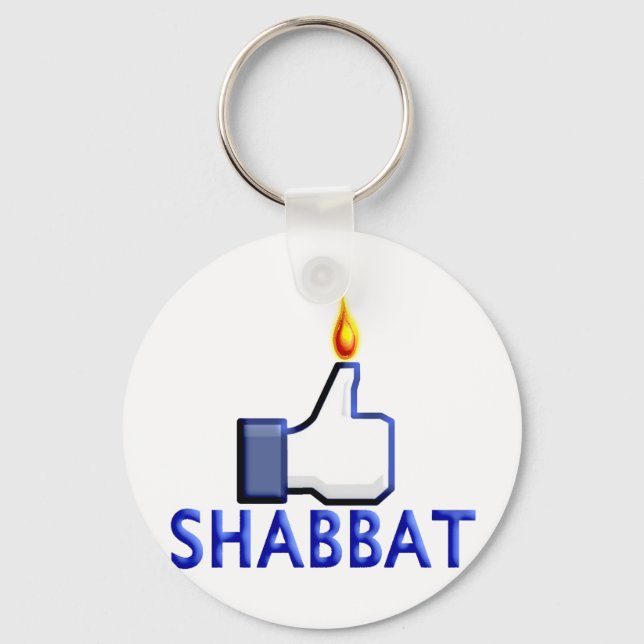 Like Shabbat Key Ring (Front)