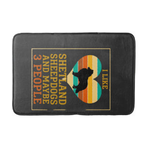 Like Shetland Sheepdogs Maybe People Dog Heart Bath Mat