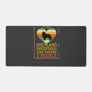 Like Shetland Sheepdogs Maybe People Dog Heart Desk Mat
