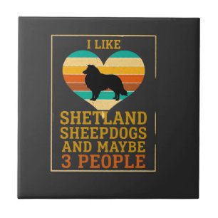 Like Shetland Sheepdogs Maybe People Dog Heart Tile