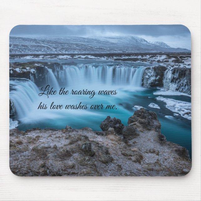 Like the Roaring Waves Blue Ocean Mouse pad (Front)