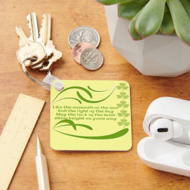 Like the Warmth of the Sun Irish Blessing Key Ring (Desk)