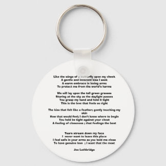 Like the wings of a butterfly upon my cheekA ge... Key Ring