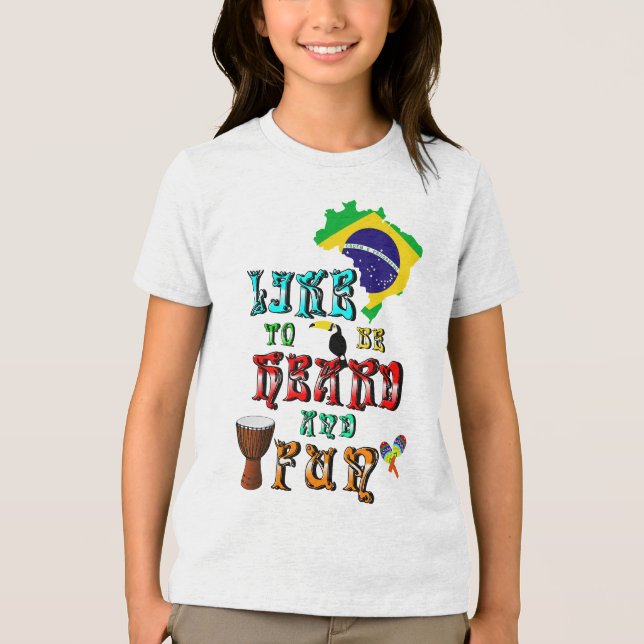 Like To Be Heard And Fun Tri-Blend Shirt (Front)